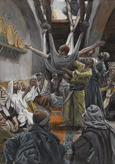 The Palsied Man Let Down Through the Roof James Tissot